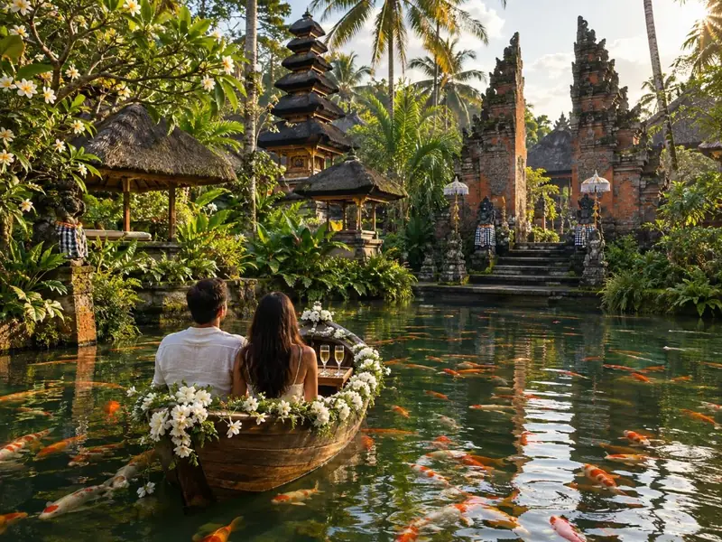 Koi Boat for Two at Kamandalu, Ubud