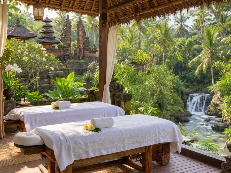 Riverside Spa with Flower Bath near Ubud